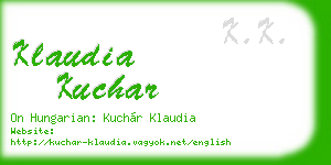 klaudia kuchar business card